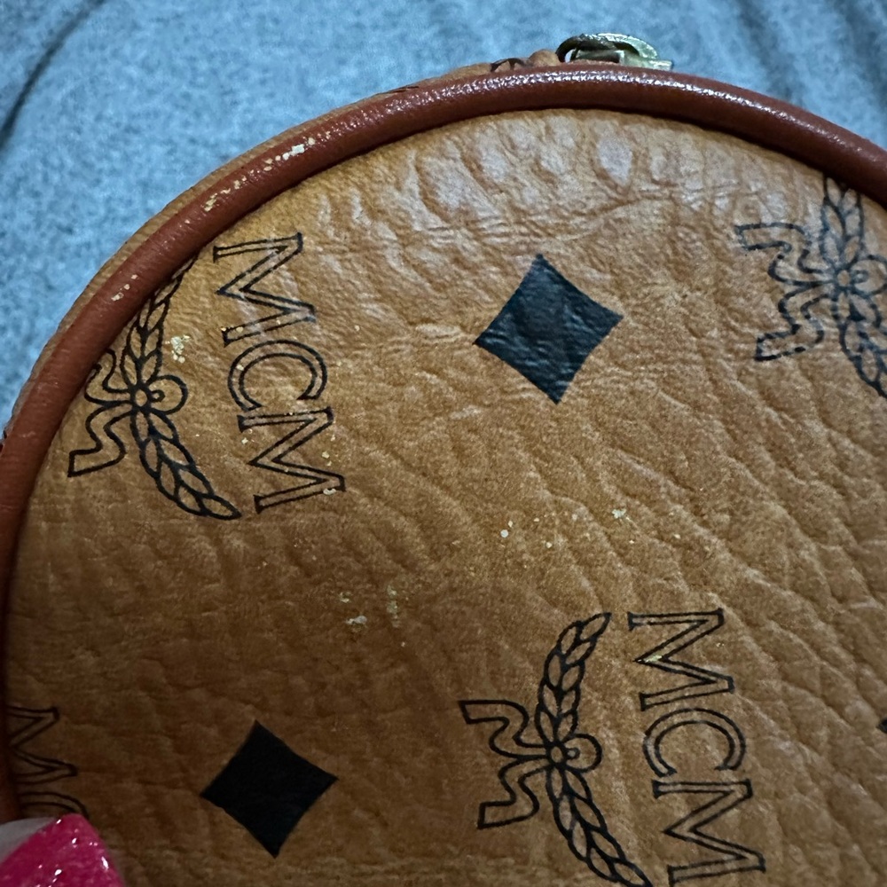 MCM Tan Monogram Pouch Coin Purse Toby Wallet cognac - Picture 5 of 5
